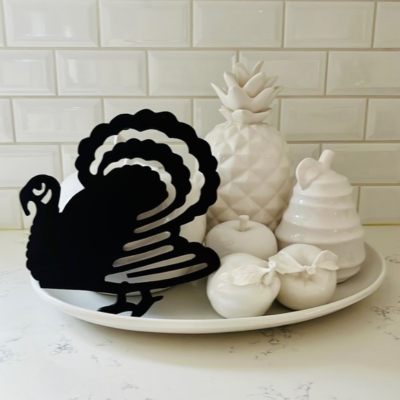 Crate&Barrel Bronze Turkey Trivet - Picture 4 of 12